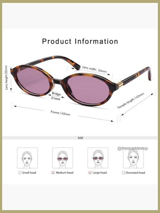 Retro Oval Sunglasses Slim Metal Frame UV400 Protection